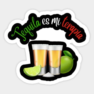 Tequila is my Therapist; lime and shots Sticker